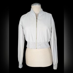 Chic Women's Gray Bomber Jacket